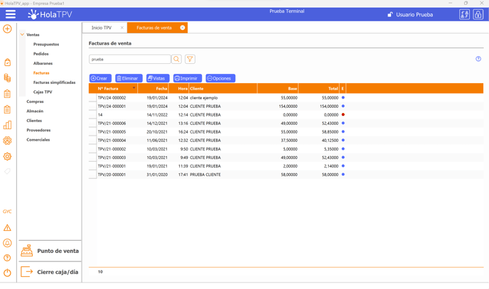 Factura de Venta TPV