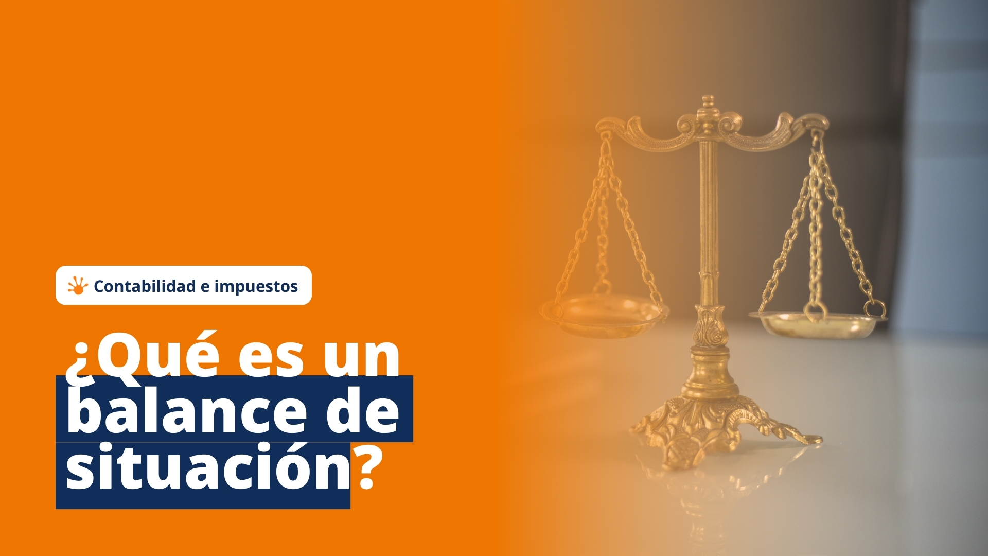 Portada en la que se ve una balanca y el título de la publicación del blog