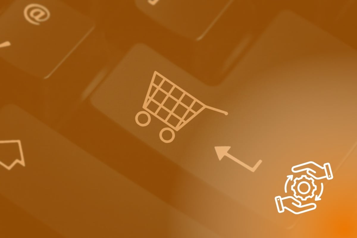 Imagen de una tecla de ordenador en el que aparece un carrito de la compra para un artículo que habla sobre las plataformas de tienda online